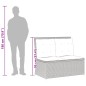 vidaXL Gartenbank Verstellbar mit Kissen Hellgrau Poly Rattan vidaXL Gartenbank Verstellbar mit Kissen Hellgrau Poly Rattan