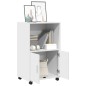 vidaXL Rollschrank Weiß 55x40x91 cm Holzwerkstoff vidaXL Rollschrank Weiß 55x40x91 cm Holzwerkstoff