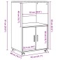vidaXL Rollschrank Weiß 55x40x91 cm Holzwerkstoff vidaXL Rollschrank Weiß 55x40x91 cm Holzwerkstoff