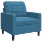 vidaXL 4-tlg. Sofagarnitur mit Kissen Blau Samt vidaXL 4-tlg. Sofagarnitur mit Kissen Blau Samt