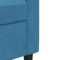 vidaXL 4-tlg. Sofagarnitur mit Kissen Blau Samt vidaXL 4-tlg. Sofagarnitur mit Kissen Blau Samt