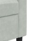 vidaXL 4-tlg. Sofagarnitur mit Kissen Hellgrau Samt vidaXL 4-tlg. Sofagarnitur mit Kissen Hellgrau Samt