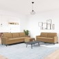 vidaXL 3-tlg. Sofagarnitur mit Kissen Braun Samt vidaXL 3-tlg. Sofagarnitur mit Kissen Braun Samt