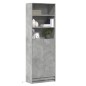 vidaXL Highboard mit LED-Beleuchtung Grau 69x32,5x200 cm Holzwerkstoff vidaXL Highboard mit LED-Beleuchtung Grau 69x32,5x200 cm Holzwerkstoff