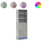 vidaXL Highboard mit LED-Beleuchtung Grau 69x32,5x200 cm Holzwerkstoff vidaXL Highboard mit LED-Beleuchtung Grau 69x32,5x200 cm Holzwerkstoff