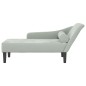 vidaXL Chaiselongue mit Kissen Hellgrau Samt vidaXL Chaiselongue mit Kissen Hellgrau Samt