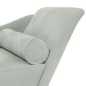 vidaXL Chaiselongue mit Kissen Hellgrau Samt vidaXL Chaiselongue mit Kissen Hellgrau Samt