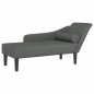 vidaXL Chaiselongue mit Kissen Dunkelgrau Stoff vidaXL Chaiselongue mit Kissen Dunkelgrau Stoff