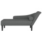 vidaXL Chaiselongue mit Kissen Dunkelgrau Stoff vidaXL Chaiselongue mit Kissen Dunkelgrau Stoff