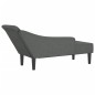 vidaXL Chaiselongue mit Kissen Dunkelgrau Stoff vidaXL Chaiselongue mit Kissen Dunkelgrau Stoff