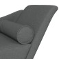 vidaXL Chaiselongue mit Kissen Dunkelgrau Stoff vidaXL Chaiselongue mit Kissen Dunkelgrau Stoff