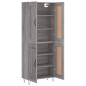 Highboard Grau Sonoma 69,5x34x180 cm Holzwerkstoff Highboard Grau Sonoma 69,5x34x180 cm Holzwerkstoff
