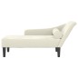 vidaXL Chaiselongue mit Kissen Creme Samt vidaXL Chaiselongue mit Kissen Creme Samt