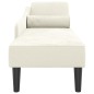 vidaXL Chaiselongue mit Kissen Creme Samt vidaXL Chaiselongue mit Kissen Creme Samt
