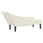 vidaXL Chaiselongue mit Kissen Creme Samt vidaXL Chaiselongue mit Kissen Creme Samt