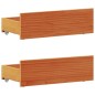 vidaXL Massivholzbett ohne Matratze mit Kopfteil Wachsbraun 90x190 cm vidaXL Massivholzbett ohne Matratze mit Kopfteil Wachsbraun 90x190 cm