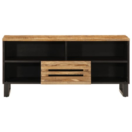 vidaXL TV-Schrank 100x34x46 cm Raues Massives Mangoholz