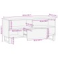 vidaXL TV-Schrank 100x34x46 cm Raues Massives Mangoholz vidaXL TV-Schrank 100x34x46 cm Raues Massives Mangoholz