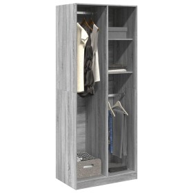 vidaXL Kleiderschrank Grau Sonoma 80x50x200 cm Holzwerkstoff