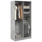 vidaXL Kleiderschrank Betongrau 100x50x200 cm Holzwerkstoff vidaXL Kleiderschrank Betongrau 100x50x200 cm Holzwerkstoff