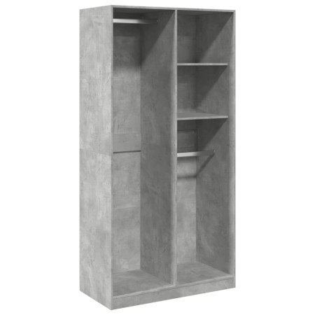 vidaXL Kleiderschrank Betongrau 100x50x200 cm Holzwerkstoff
