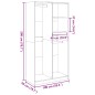 vidaXL Kleiderschrank Betongrau 100x50x200 cm Holzwerkstoff vidaXL Kleiderschrank Betongrau 100x50x200 cm Holzwerkstoff