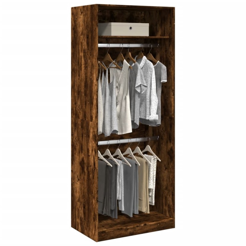 vidaXL Kleiderschrank Räuchereiche 80x50x200 cm Holzwerkstoffs vidaXL Kleiderschrank Räuchereiche 80x50x200 cm Holzwerkstoffs
