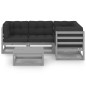 5-tlg. Garten-Lounge-Set mit Kissen Kiefer Massivholz 5-tlg. Garten-Lounge-Set mit Kissen Kiefer Massivholz