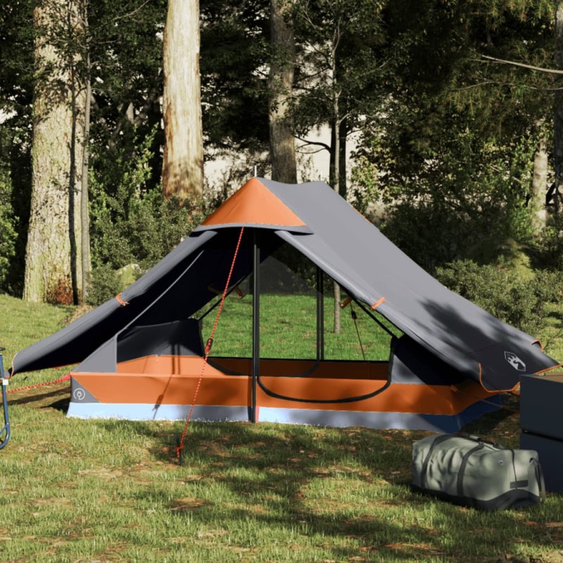 vidaXL Campingzelt 2 Personen Grau Wasserdicht vidaXL Campingzelt 2 Personen Grau Wasserdicht