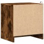 vidaXL Nachttisch mit LED-Leuchten Räuchereiche Holzwerkstoff vidaXL Nachttisch mit LED-Leuchten Räuchereiche Holzwerkstoff