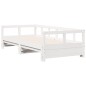 vidaXL Tagesbett ohne Matratze Weiß 80x200 cm Massivholz Kiefer vidaXL Tagesbett ohne Matratze Weiß 80x200 cm Massivholz Kiefer