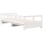 vidaXL Tagesbett ohne Matratze Weiß 80x200 cm Massivholz Kiefer vidaXL Tagesbett ohne Matratze Weiß 80x200 cm Massivholz Kiefer