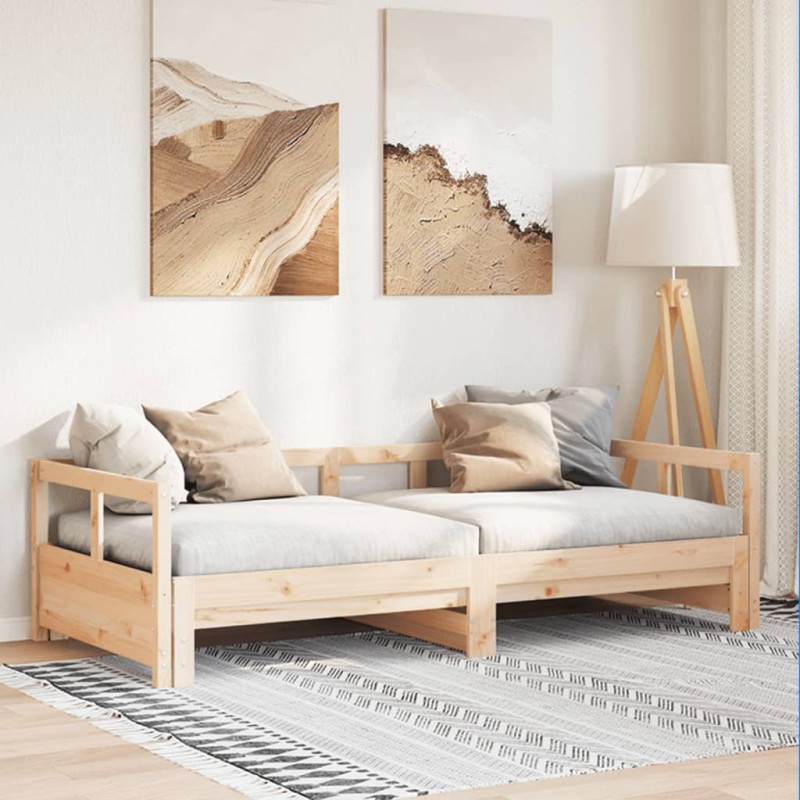 vidaXL Tagesbett ohne Matratze 90x200 cm Massivholz Kiefer vidaXL Tagesbett ohne Matratze 90x200 cm Massivholz Kiefer