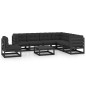 8-tlg. Garten-Lounge-Set mit Kissen Schwarz Kiefer Massivholz 8-tlg. Garten-Lounge-Set mit Kissen Schwarz Kiefer Massivholz
