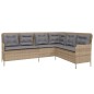vidaXL 2-tlg. Garten-Sofagarnitur mit Kissen Beige Poly Rattan vidaXL 2-tlg. Garten-Sofagarnitur mit Kissen Beige Poly Rattan