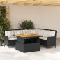 vidaXL 2-tlg. Garten-Sofagarnitur mit Auflagen Schwarz Poly Rattan vidaXL 2-tlg. Garten-Sofagarnitur mit Auflagen Schwarz Poly Rattan