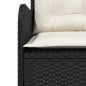 vidaXL 2-tlg. Garten-Sofagarnitur mit Auflagen Schwarz Poly Rattan vidaXL 2-tlg. Garten-Sofagarnitur mit Auflagen Schwarz Poly Rattan