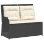 vidaXL 3-tlg. Garten-Lounge-Set mit Kissen Schwarz Poly Rattan vidaXL 3-tlg. Garten-Lounge-Set mit Kissen Schwarz Poly Rattan