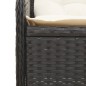 vidaXL 3-tlg. Garten-Lounge-Set mit Kissen Schwarz Poly Rattan vidaXL 3-tlg. Garten-Lounge-Set mit Kissen Schwarz Poly Rattan
