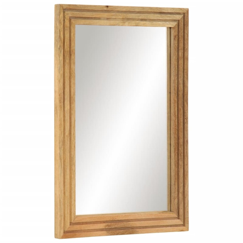 vidaXL Badspiegel 50x70 cm Raues Massivholz Mango und Glas vidaXL Badspiegel 50x70 cm Raues Massivholz Mango und Glas