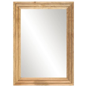 vidaXL Badspiegel 50x70 cm Raues Massivholz Mango und Glas