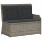 vidaXL 4-tlg. Garten-Lounge-Set mit Kissen Grau Poly Rattan vidaXL 4-tlg. Garten-Lounge-Set mit Kissen Grau Poly Rattan