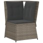 vidaXL 4-tlg. Garten-Lounge-Set mit Kissen Grau Poly Rattan vidaXL 4-tlg. Garten-Lounge-Set mit Kissen Grau Poly Rattan
