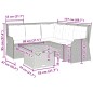 vidaXL 4-tlg. Garten-Lounge-Set mit Kissen Grau Poly Rattan vidaXL 4-tlg. Garten-Lounge-Set mit Kissen Grau Poly Rattan