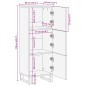 vidaXL Highboard 40x34x110 cm Massivholz Akazie vidaXL Highboard 40x34x110 cm Massivholz Akazie