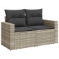vidaXL 9-tlg. Garten-Sofagarnitur mit Kissen Hellgrau Poly Rattan vidaXL 9-tlg. Garten-Sofagarnitur mit Kissen Hellgrau Poly Rattan