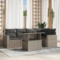 vidaXL 6-tlg. Garten-Sofagarnitur mit Kissen Hellgrau Poly Rattan vidaXL 6-tlg. Garten-Sofagarnitur mit Kissen Hellgrau Poly Rattan