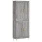 Highboard Grau Sonoma 69,5x34x180 cm Holzwerkstoff Highboard Grau Sonoma 69,5x34x180 cm Holzwerkstoff