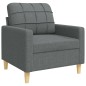 vidaXL 4-tlg. Sofagarnitur mit Fußhocker Dunkelgrau Stoff vidaXL 4-tlg. Sofagarnitur mit Fußhocker Dunkelgrau Stoff