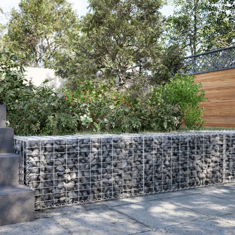 vidaXL Gabione mit Deckel 200x50x50 cm Verzinktes Eisen vidaXL Gabione mit Deckel 200x50x50 cm Verzinktes Eisen